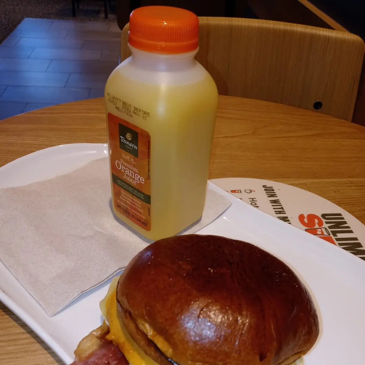 Scrambled Egg and Cheese Bacon on Brioche