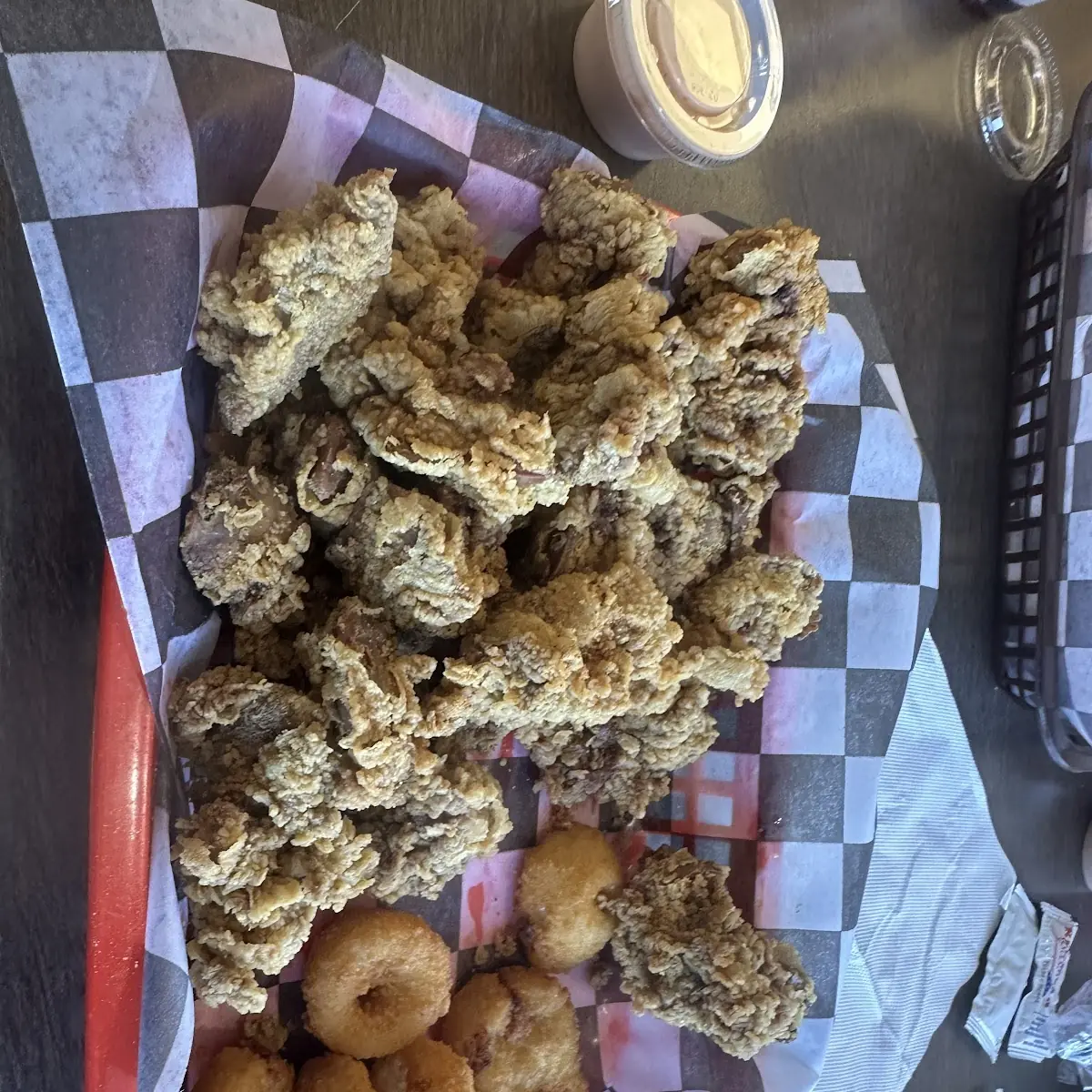 Onion Rings Fried Chicken Livers