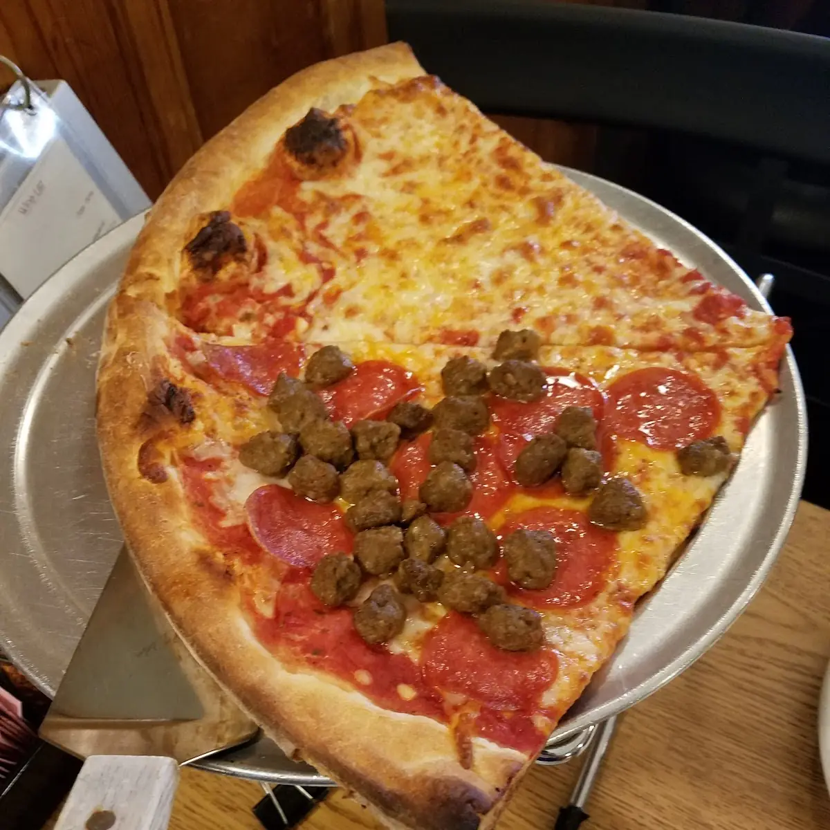 Two Slices Cheese and Sausage