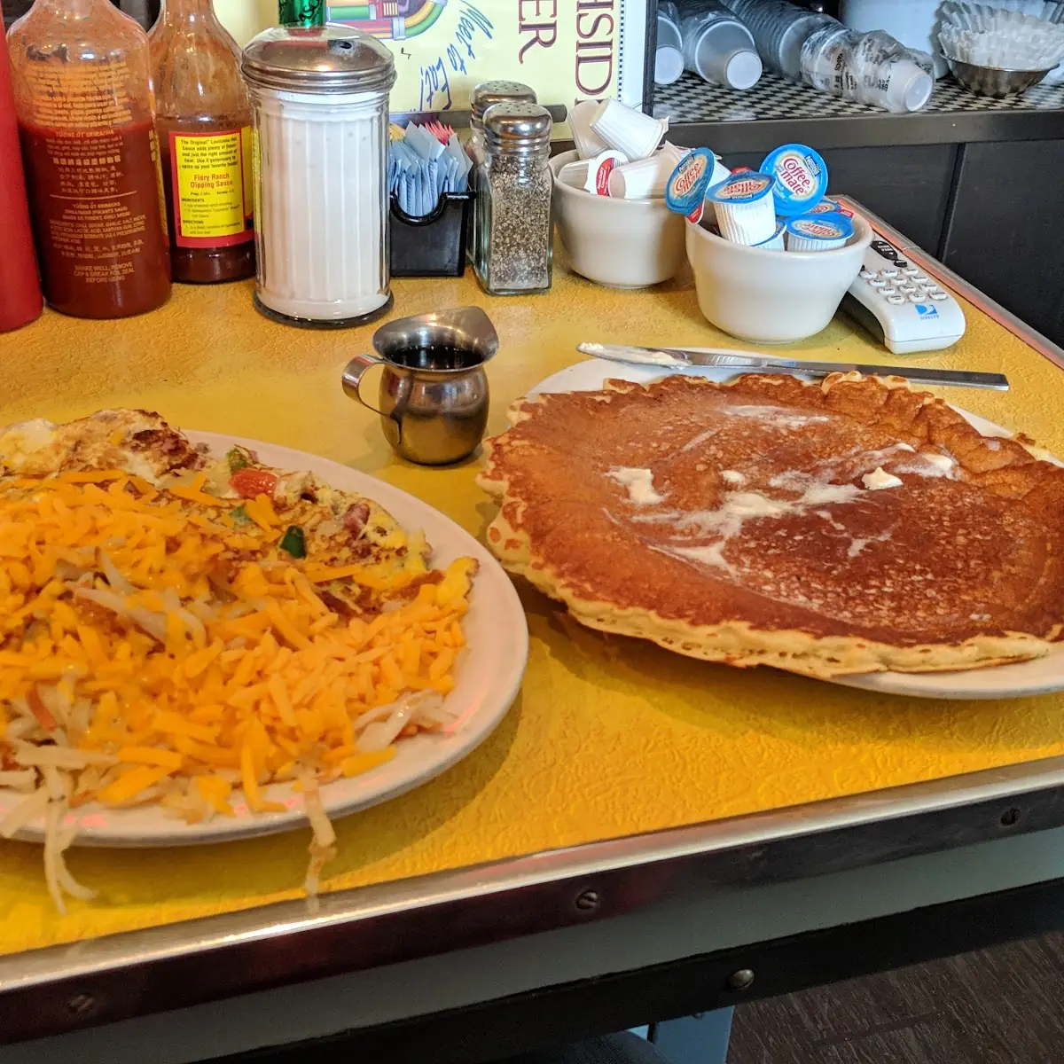 Western Omelette Hash Browns Single Pancake