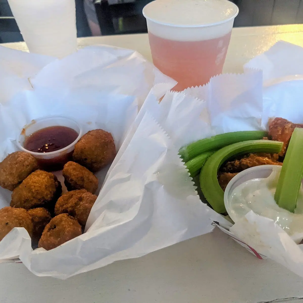 Breaded Mushrooms & Hot Bites