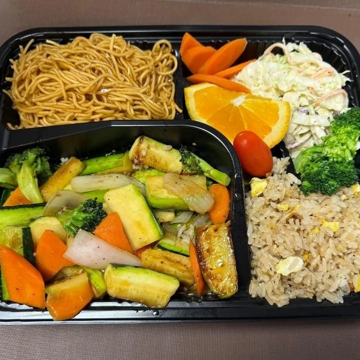 Steak Shrimp Fried Rice Noodle Platter