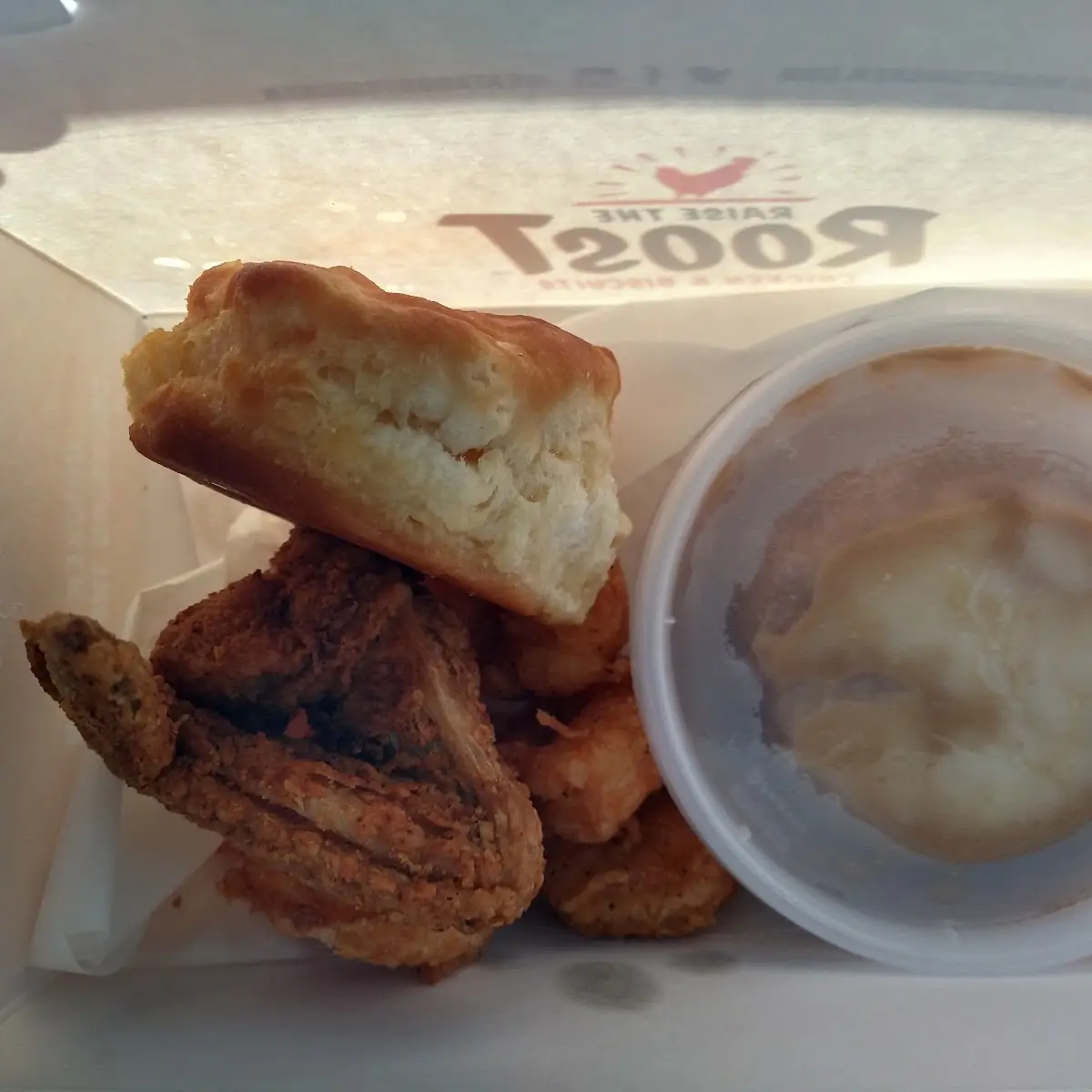 Mashed Potato Gravy Chicken and Biscuit Combo