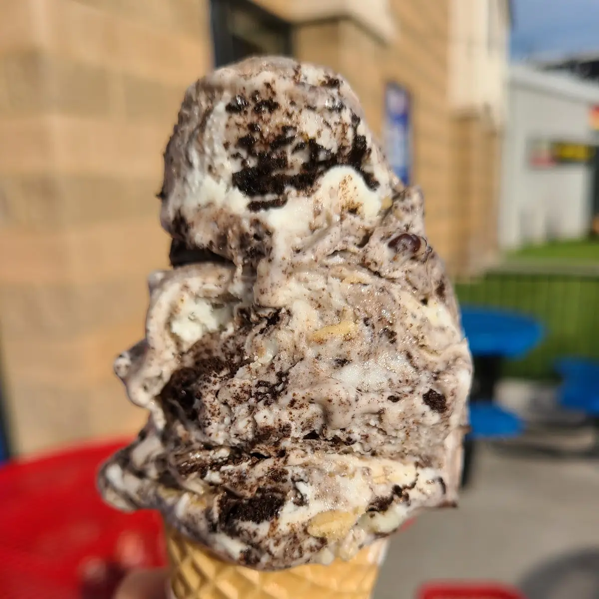 Oree Dough & Chocolate Peanut Butter Brownie
