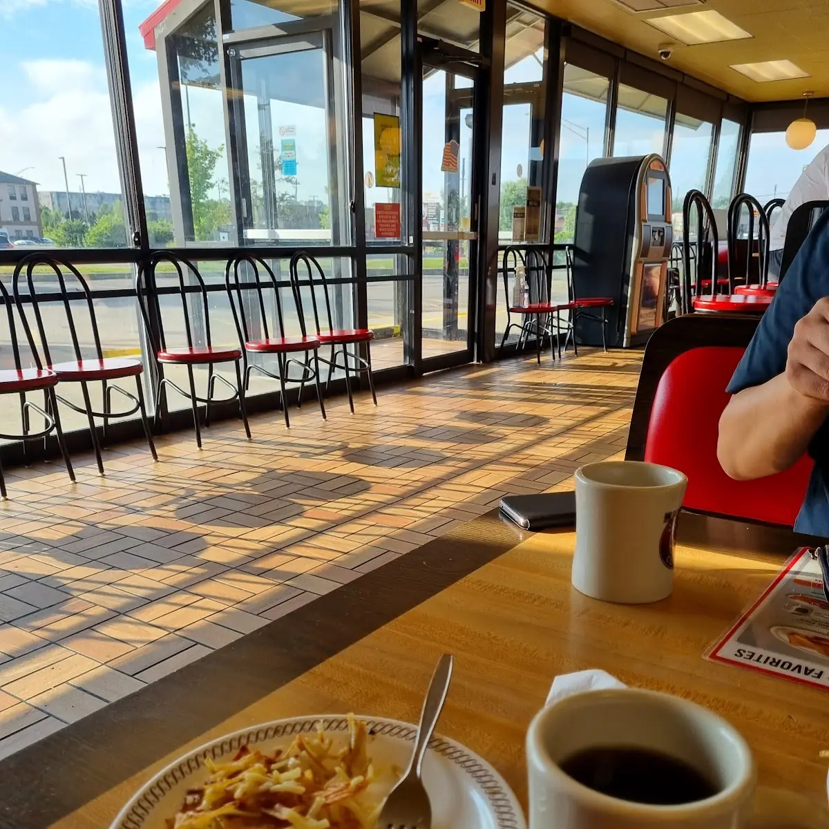 Hashbrown Two Eggs and Coffee