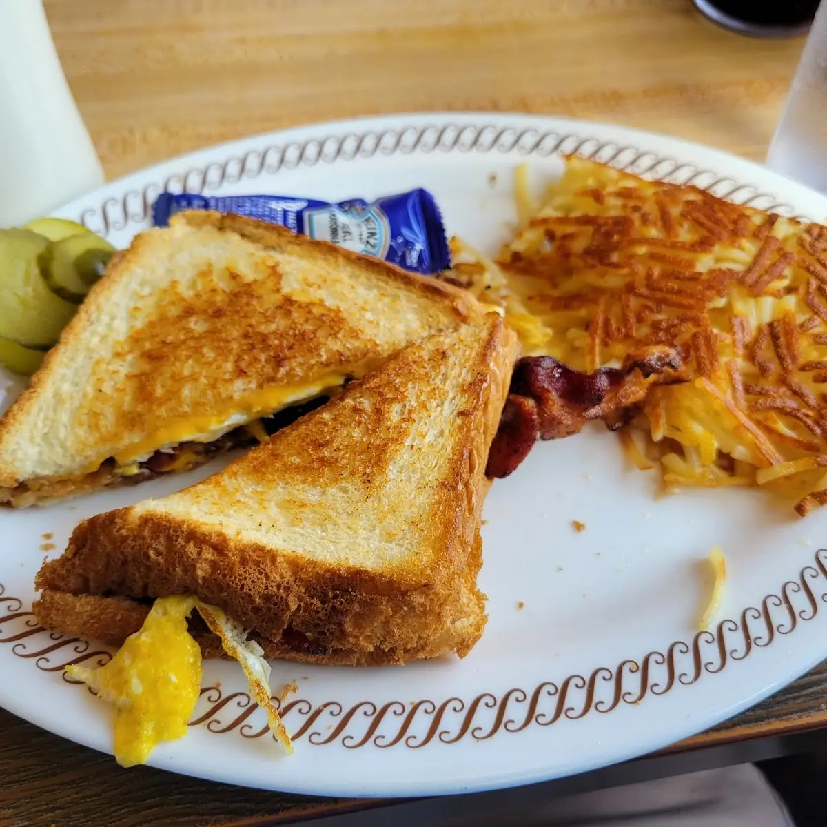 Texas Bacon Egg and Cheese Melt Plate