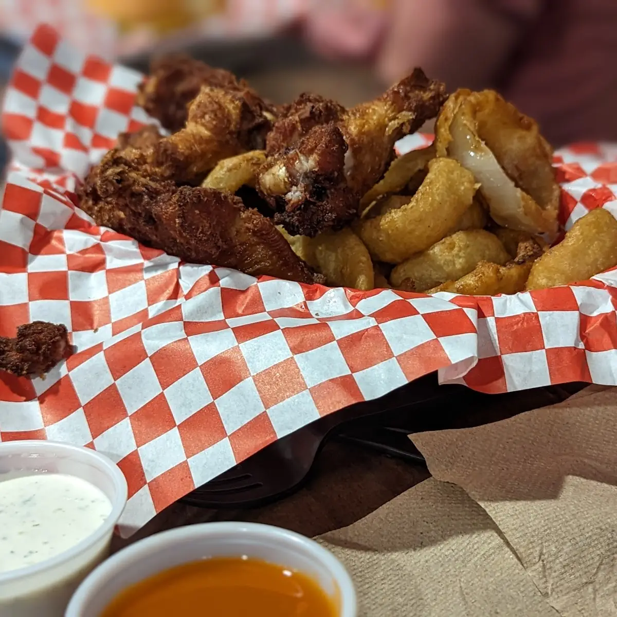 Wings with Onion Rings
