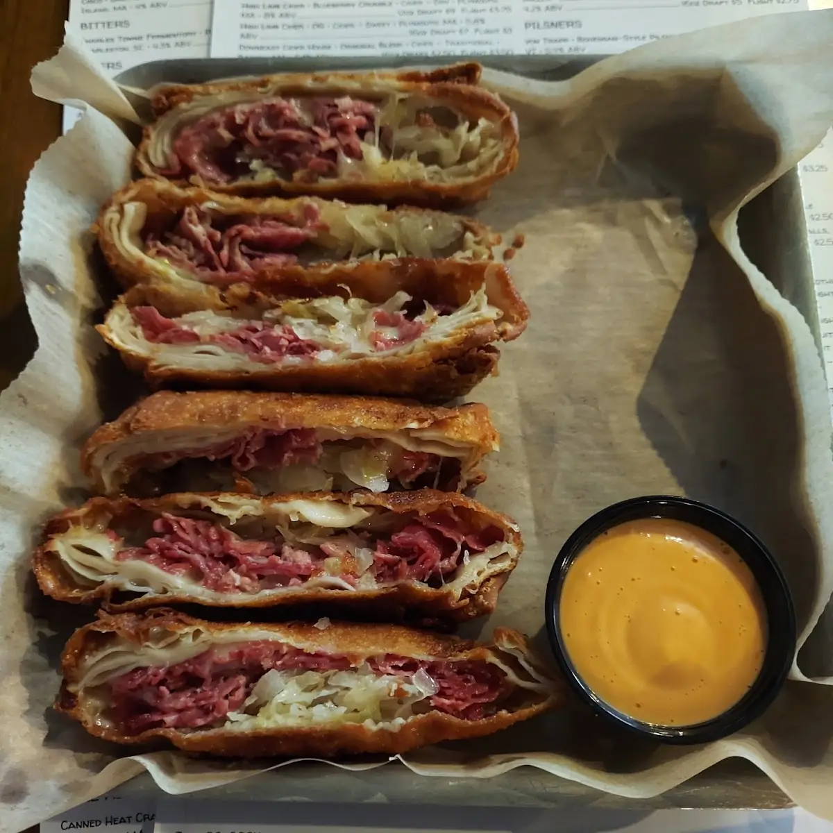 Reuben Spring Rolls