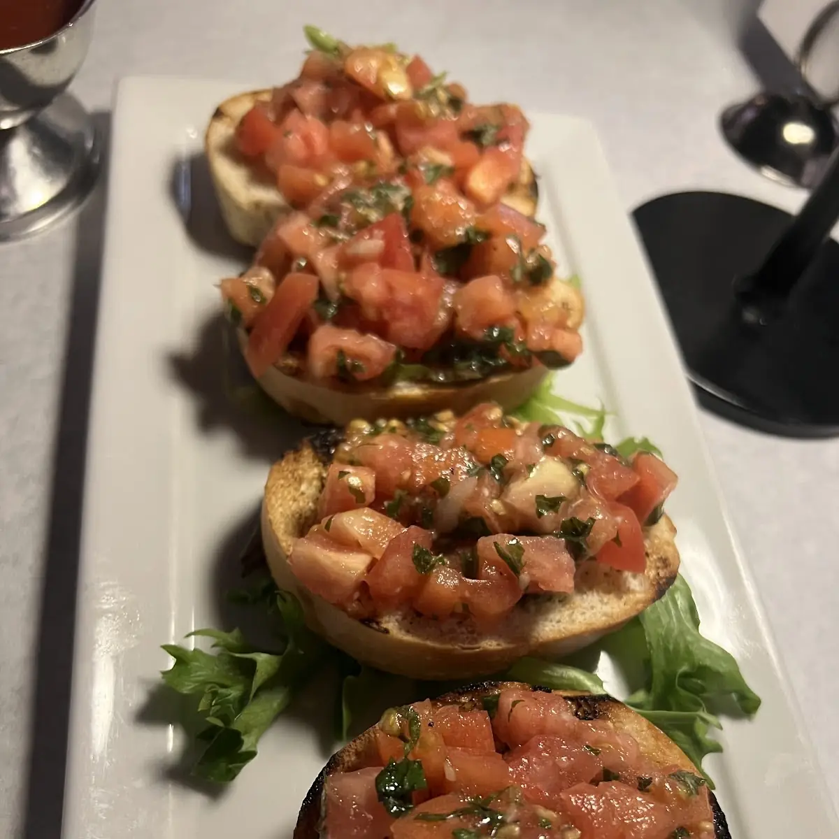 Tomato Basil Bruschetta Appetizer