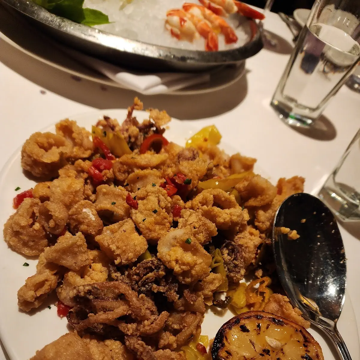 Pan-Fried Calamari with Hot Cherry Peppers