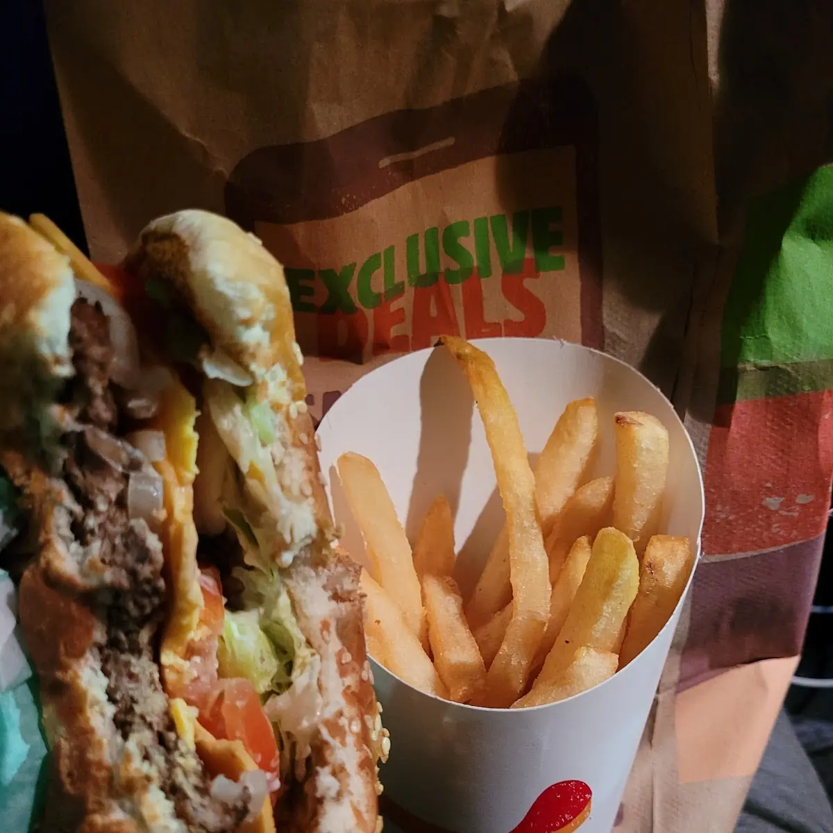Impossible Burger and Fries