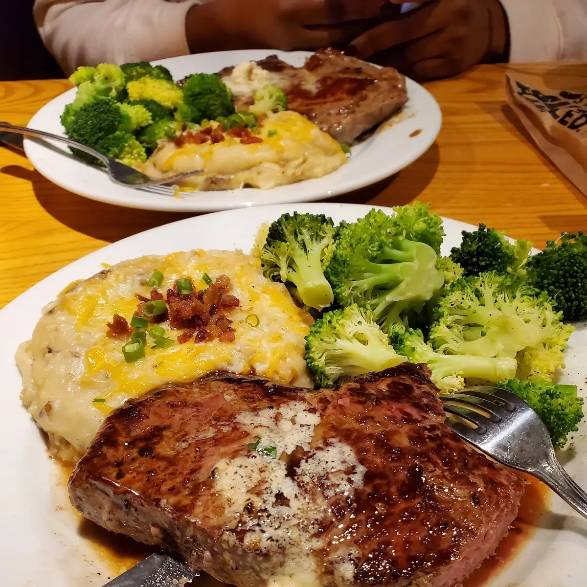 Sirloin Steak with Mashed Potatoes