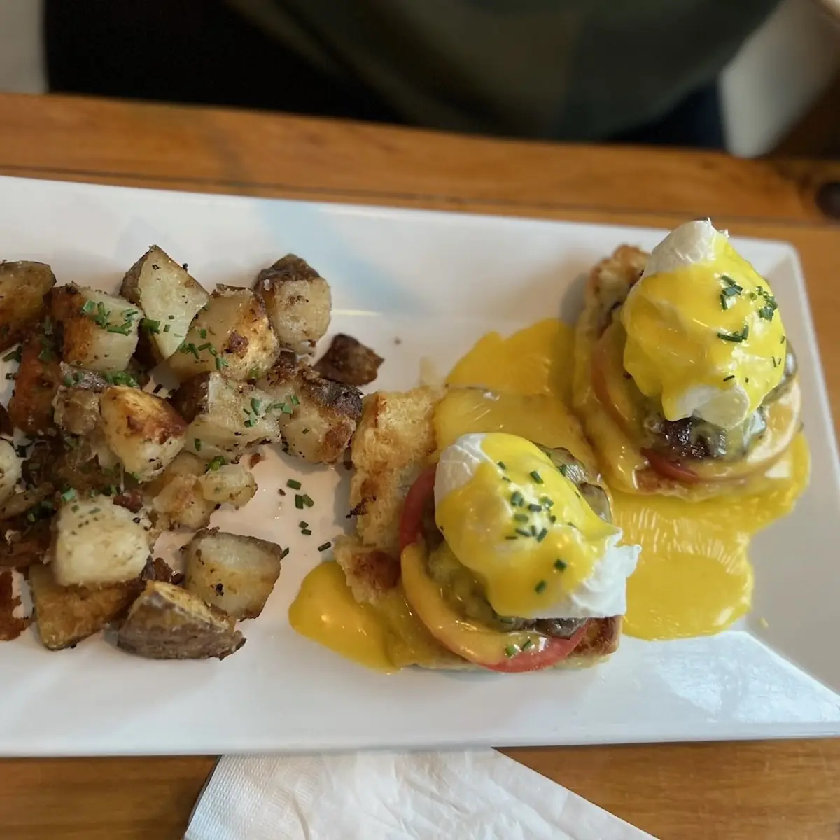 Maple Sausage Eggs Benedict