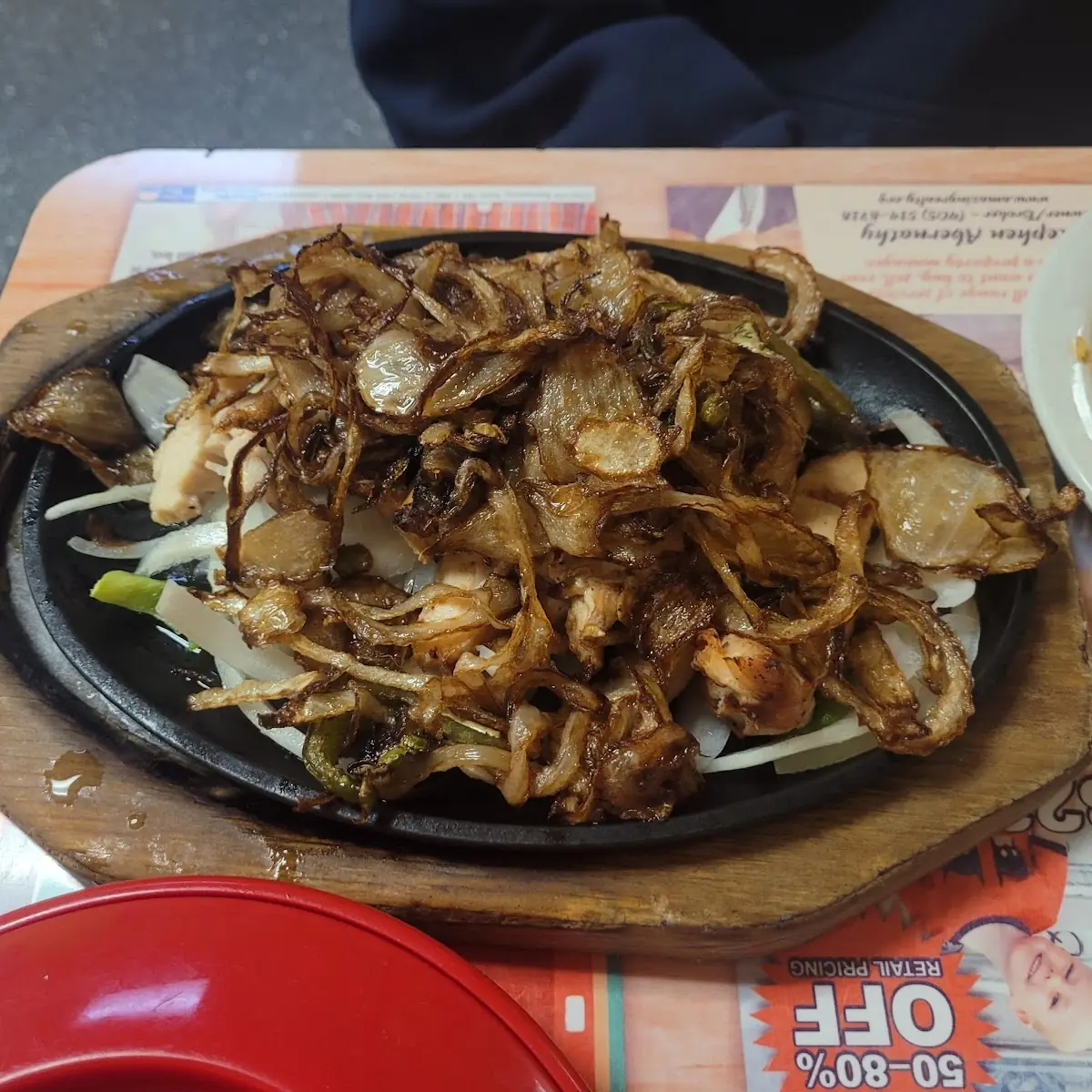 Chicken Fajitas with Well Done Onion