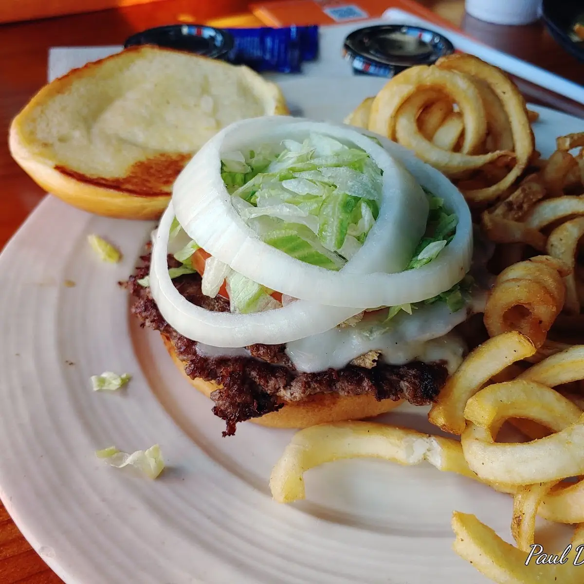 Cheese Burger and Fries