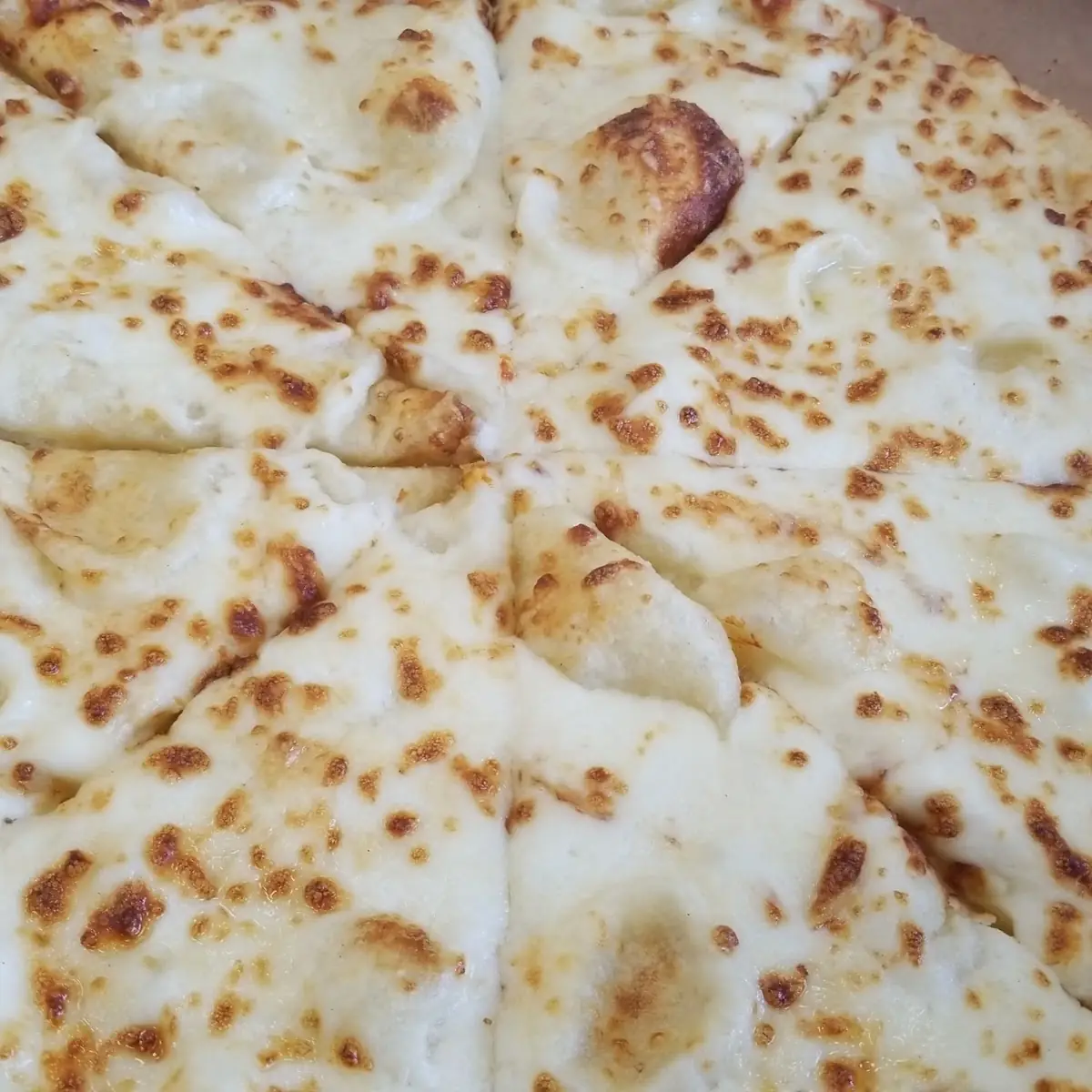 Cheese Pizza with Garlic Parm Sauce