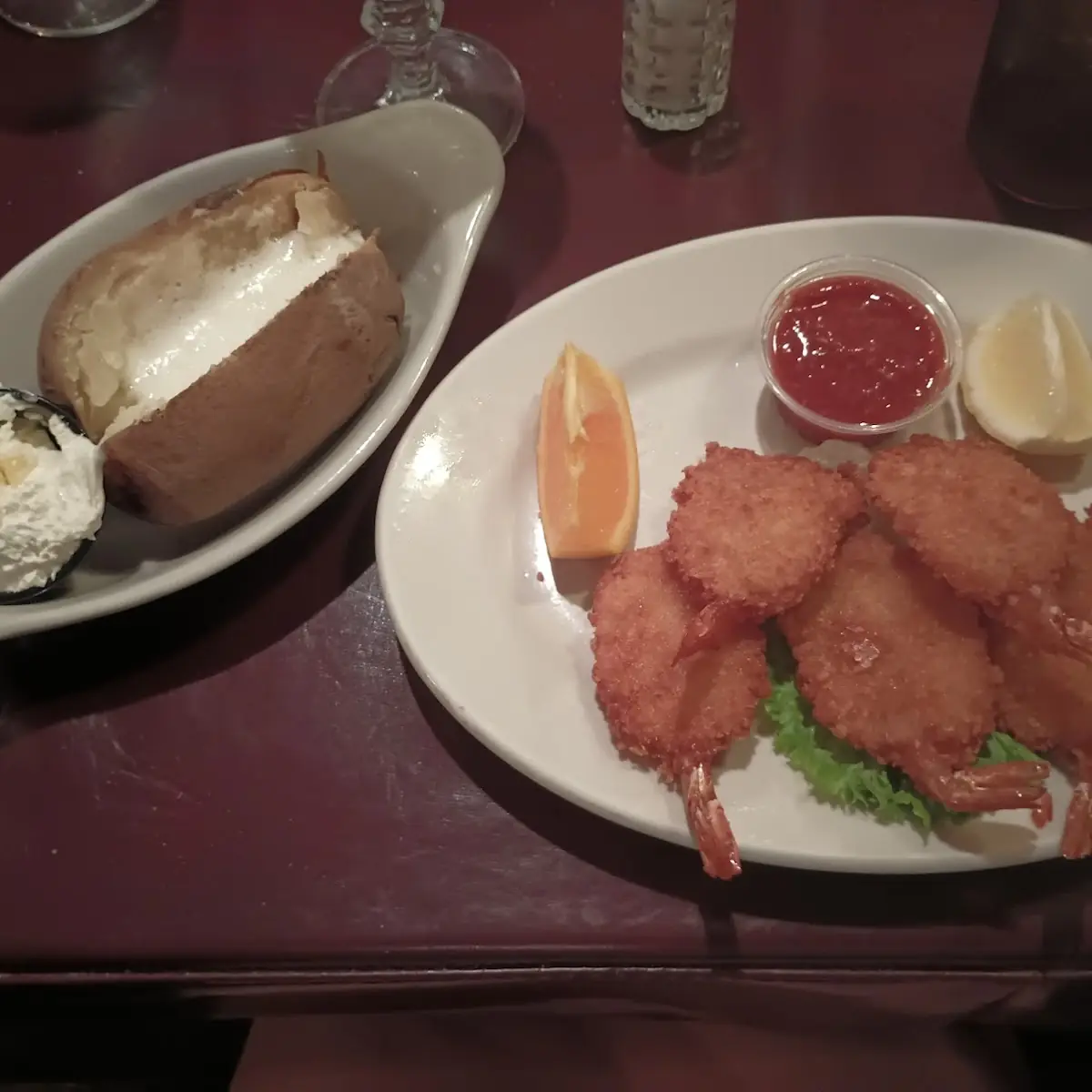 Shrimp with Baked Potato