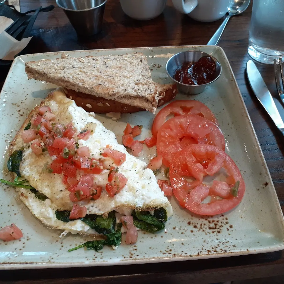 Egg White Omelette with Toast
