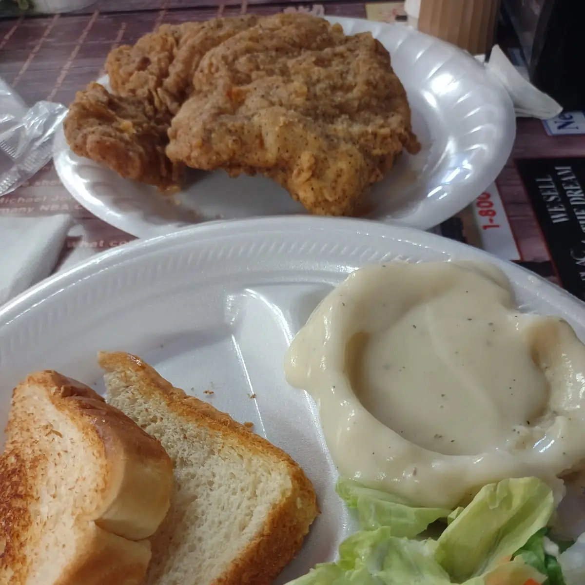 Fried Pork Chop Mashed Potatoes Salad
