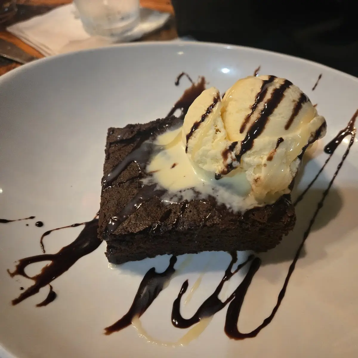 Chocolate Fudge Brownie a La Mode
