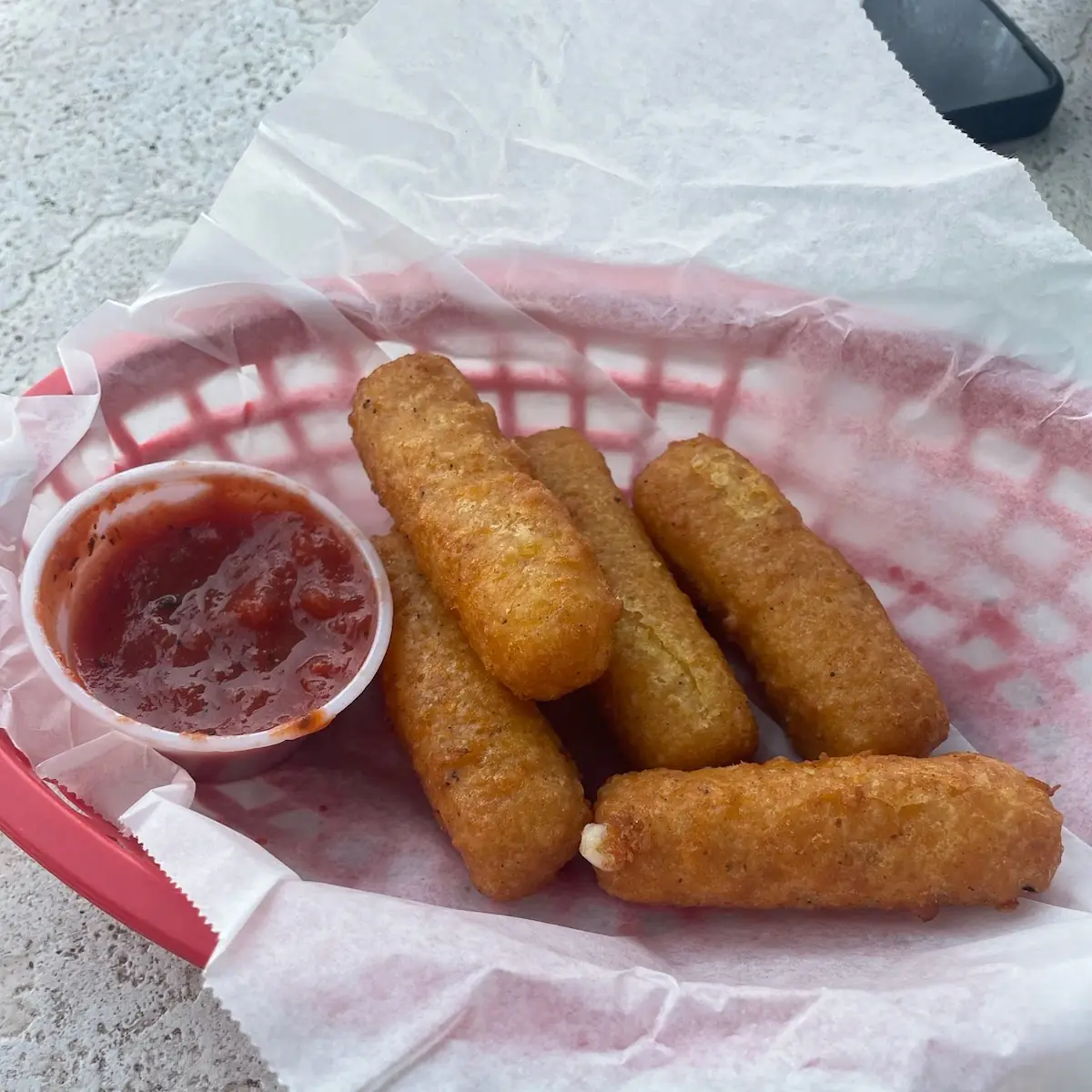 Cheese Sticks in Marinara Sauce
