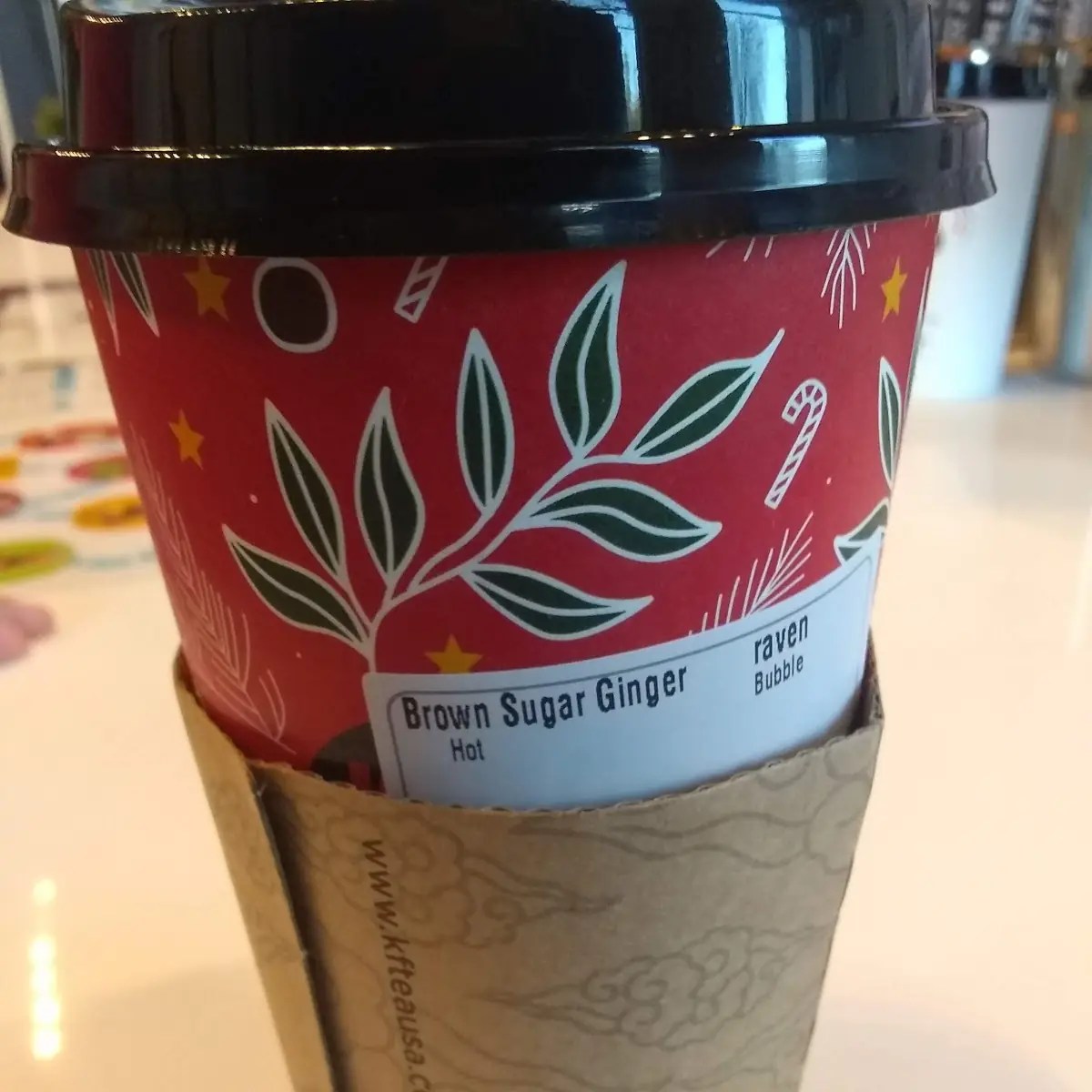 Brown Sugar Ginger Boba Tea