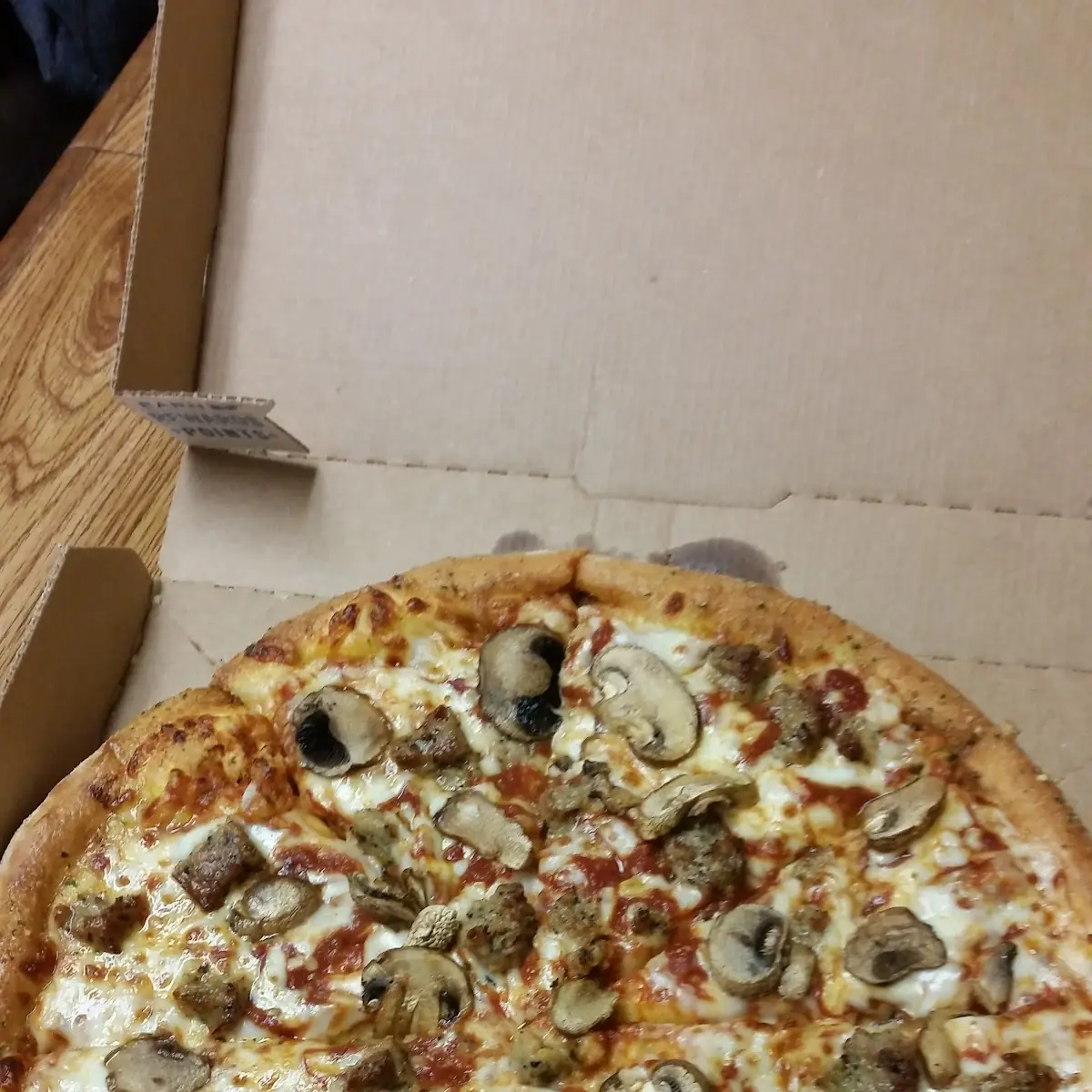 Sausage and Mushroom Pizza
