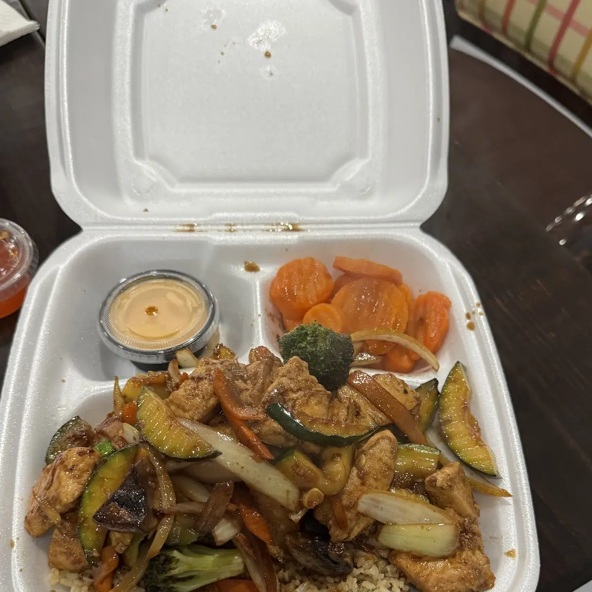 Hibachi Chicken with Rice and Mixed Vegetables