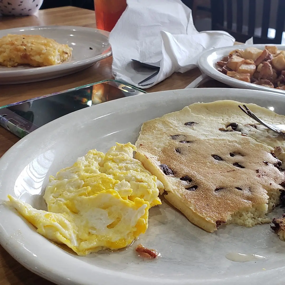 Chocolate Chip 2 Pancake Platter