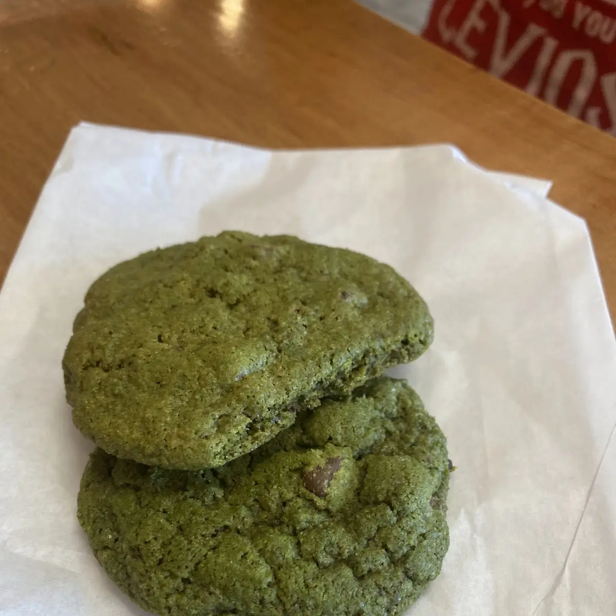 Matcha Chocolate Chip Cookie