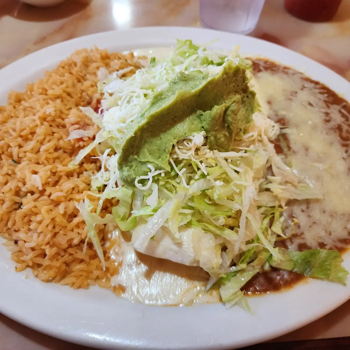 PN 5 Enchilada 1 with Rice & Beans