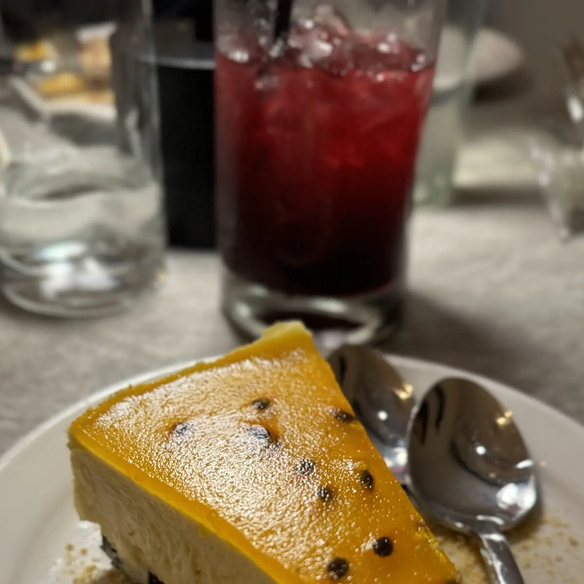 Passion Fruit Cheesecake Slice