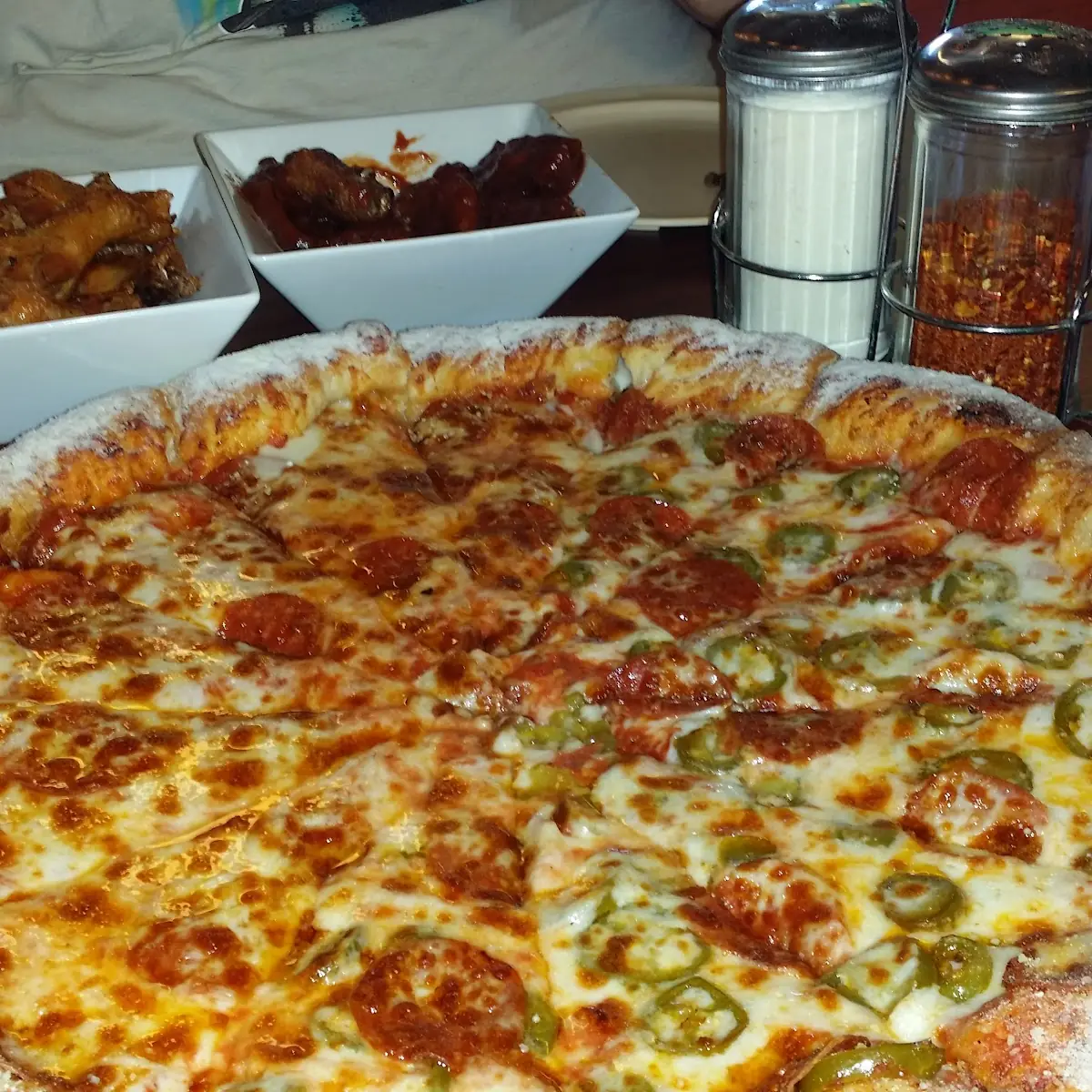 Stuffed Crust Pepperoni Pizza with Jalapeños