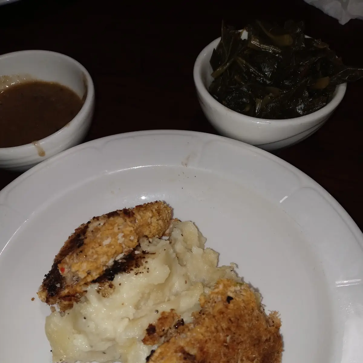 Crab Cakes and Collard Greens