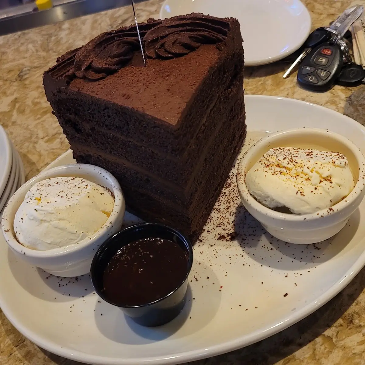 Colossal Chocolate Cake Large Slice Serves 4 to 6
