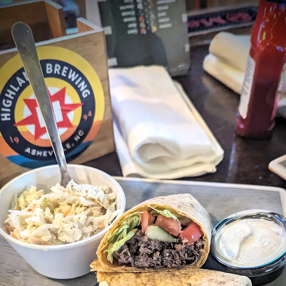 Steak and Cheese Wrap with Slaw