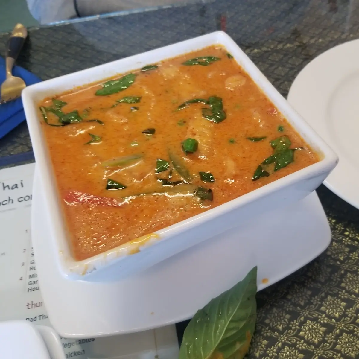 Panang Curry with Tofu and White Rice