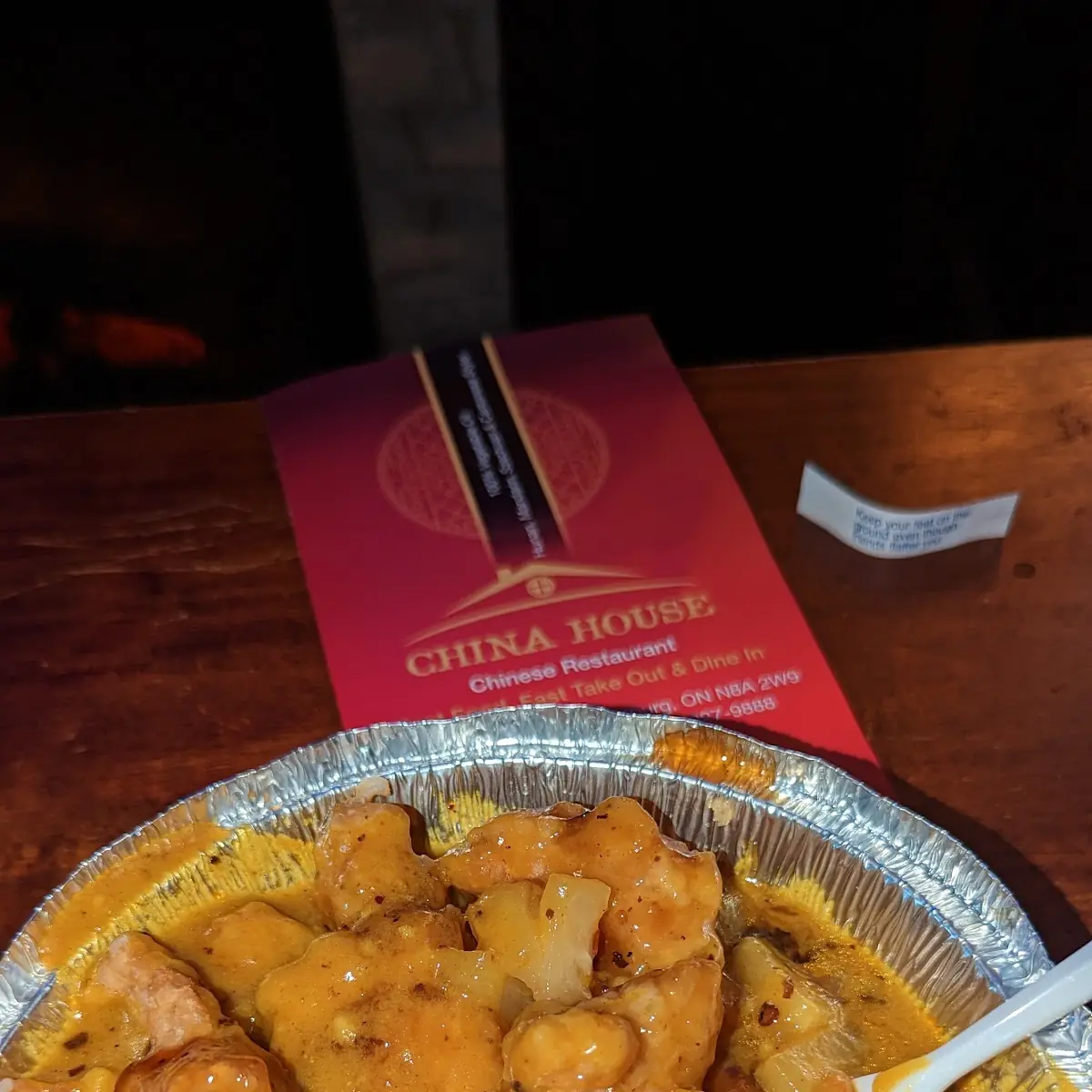 Pineapple Chicken with Curry Sauce, China House Restaurant