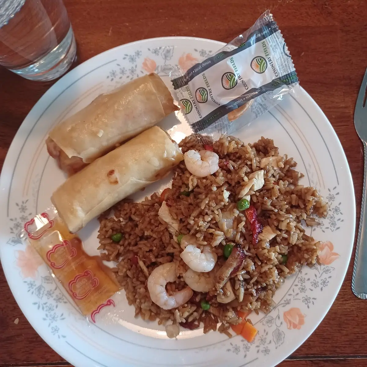 Spring Rolls and Special Fried Rice, China House Restaurant