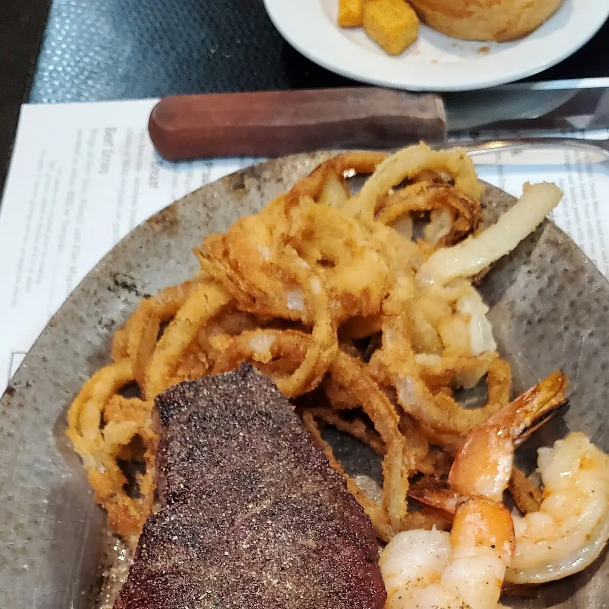 Filet Mignon with Shrimp