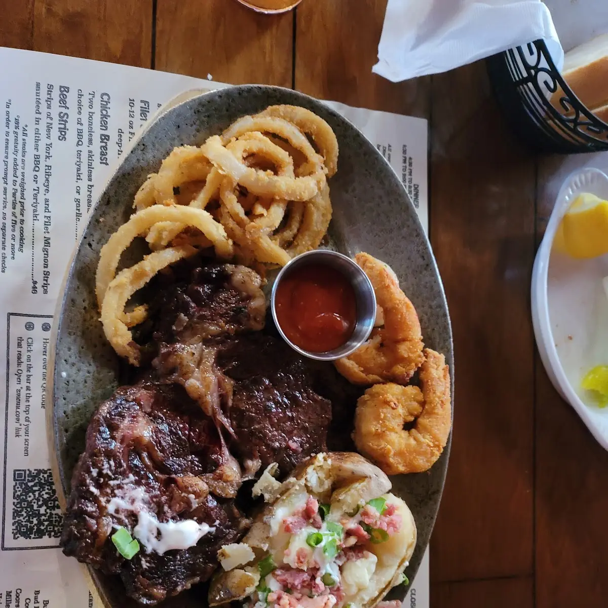 Ribeye Steak with Shrimp