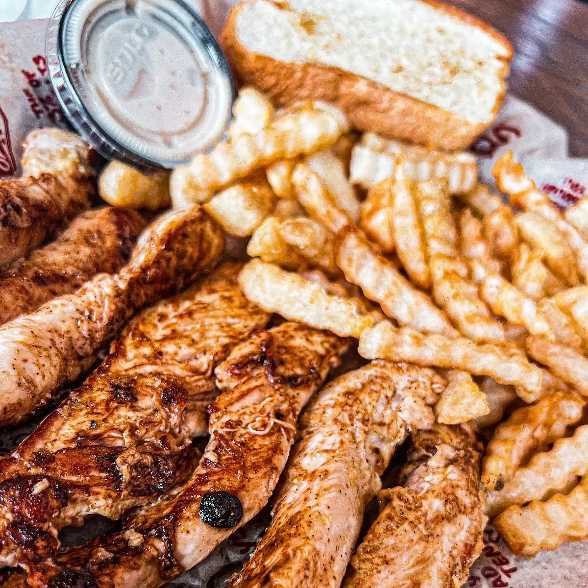 Grilled Chicken Strips and Fries