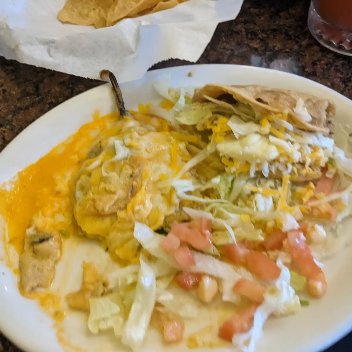 Chile Relleno Shredded Beef Taco