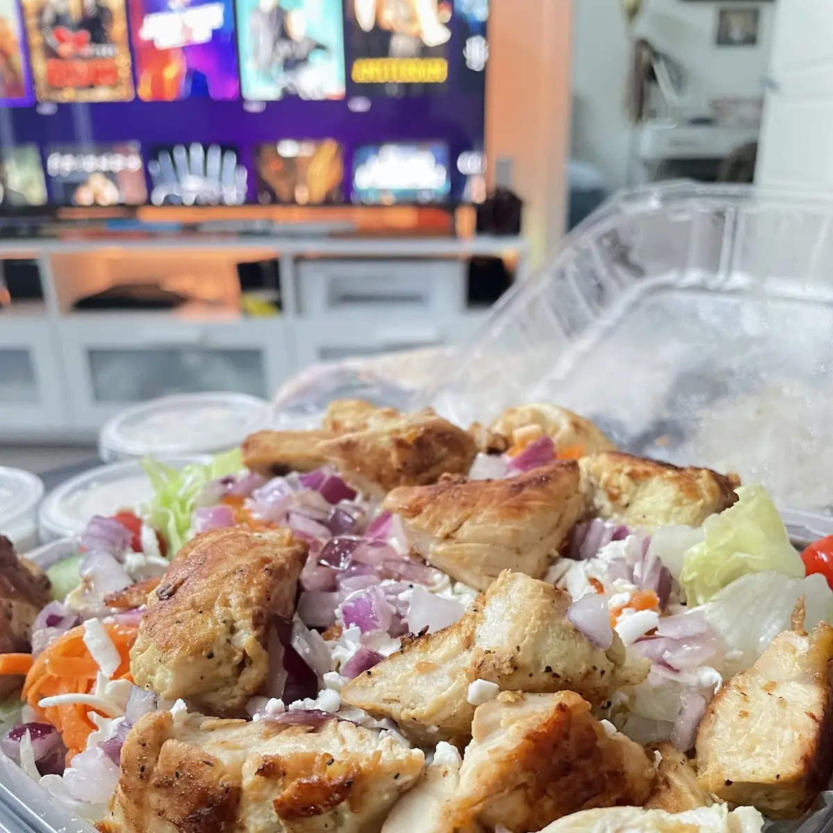 Grilled Chicken Kabob Salad