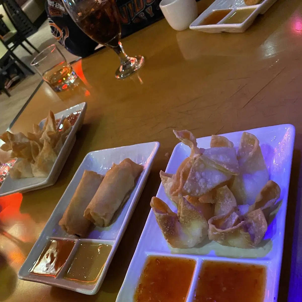 Spring Rolls and Crab Rangoon