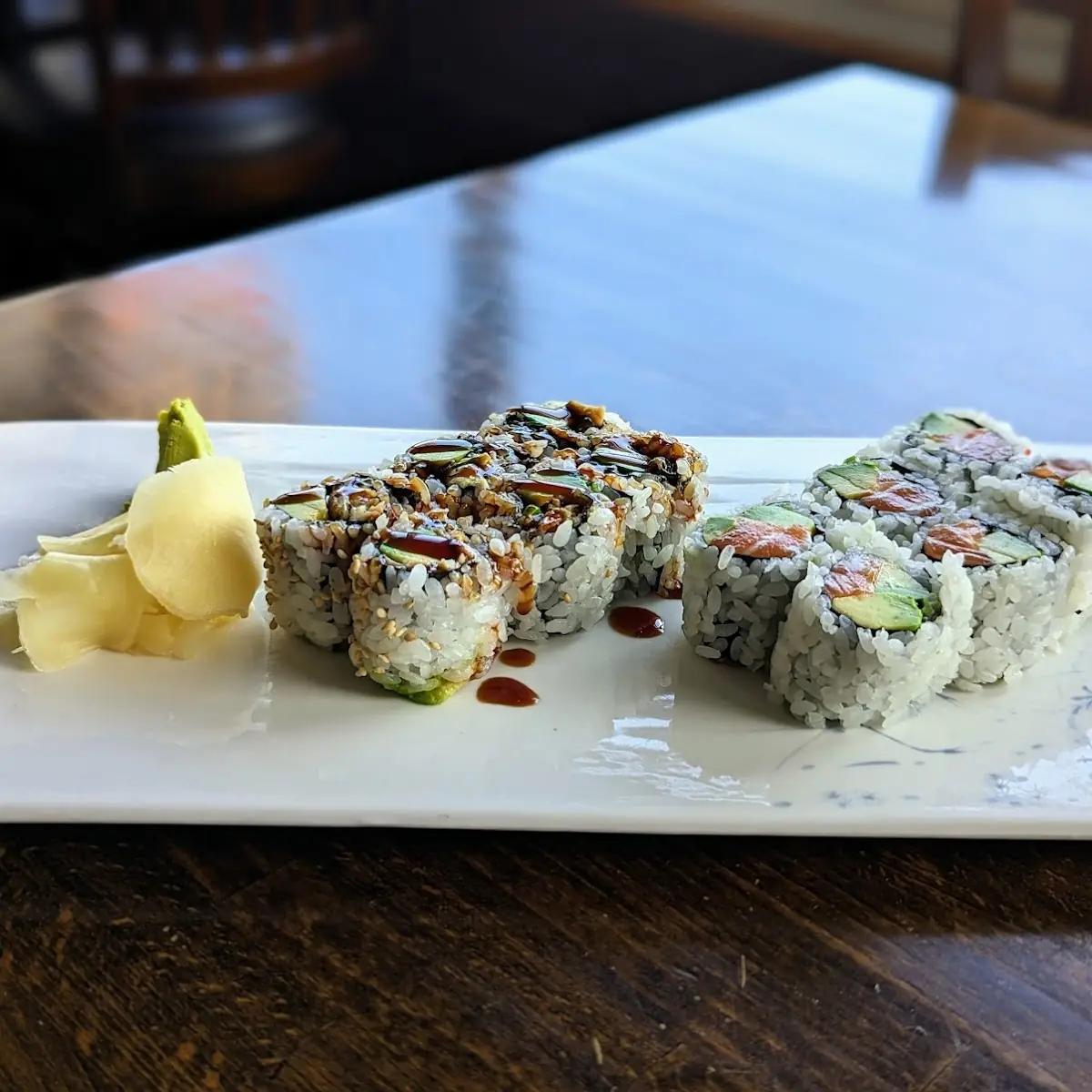 Eel Avocado and Salmon Avacado