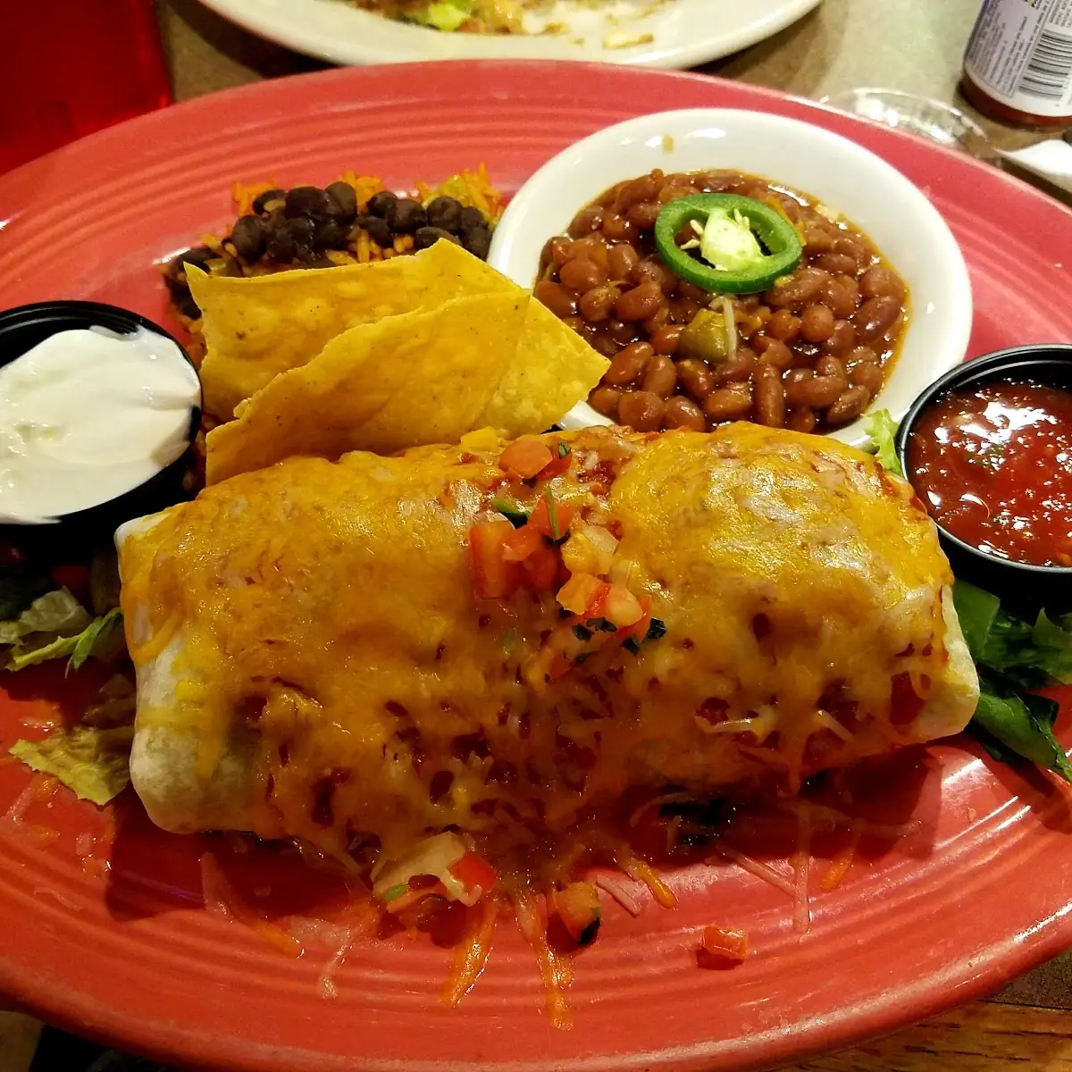BBQ Pork and Black Bean burrito