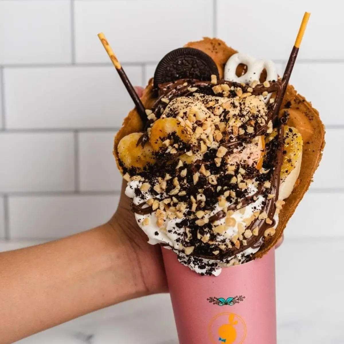 Purple Rain Bubble Waffle