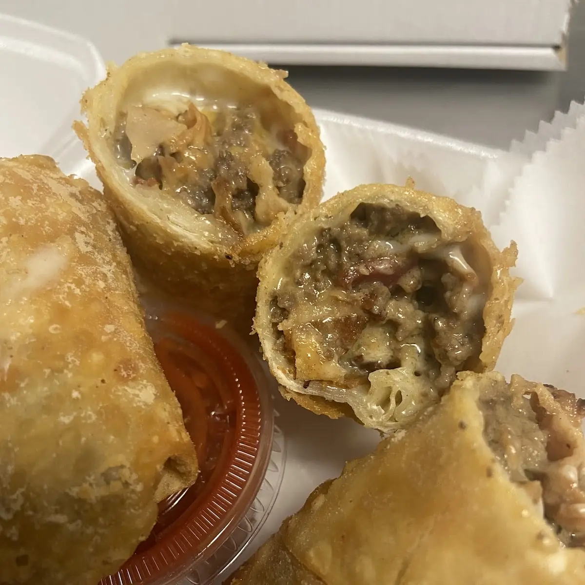 Bacon Cheese Burger Eggrolls