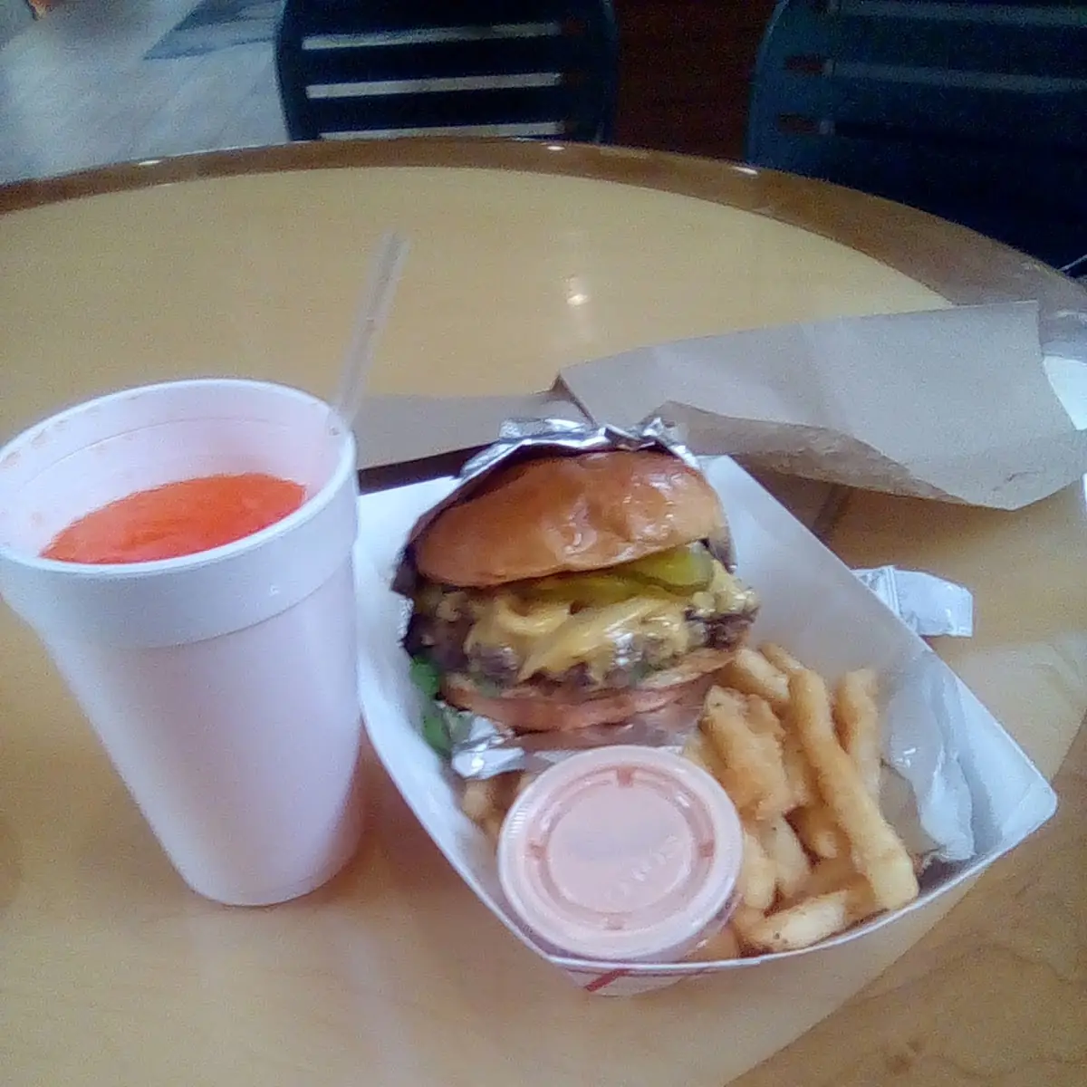 Double Cheeseburger and Fries